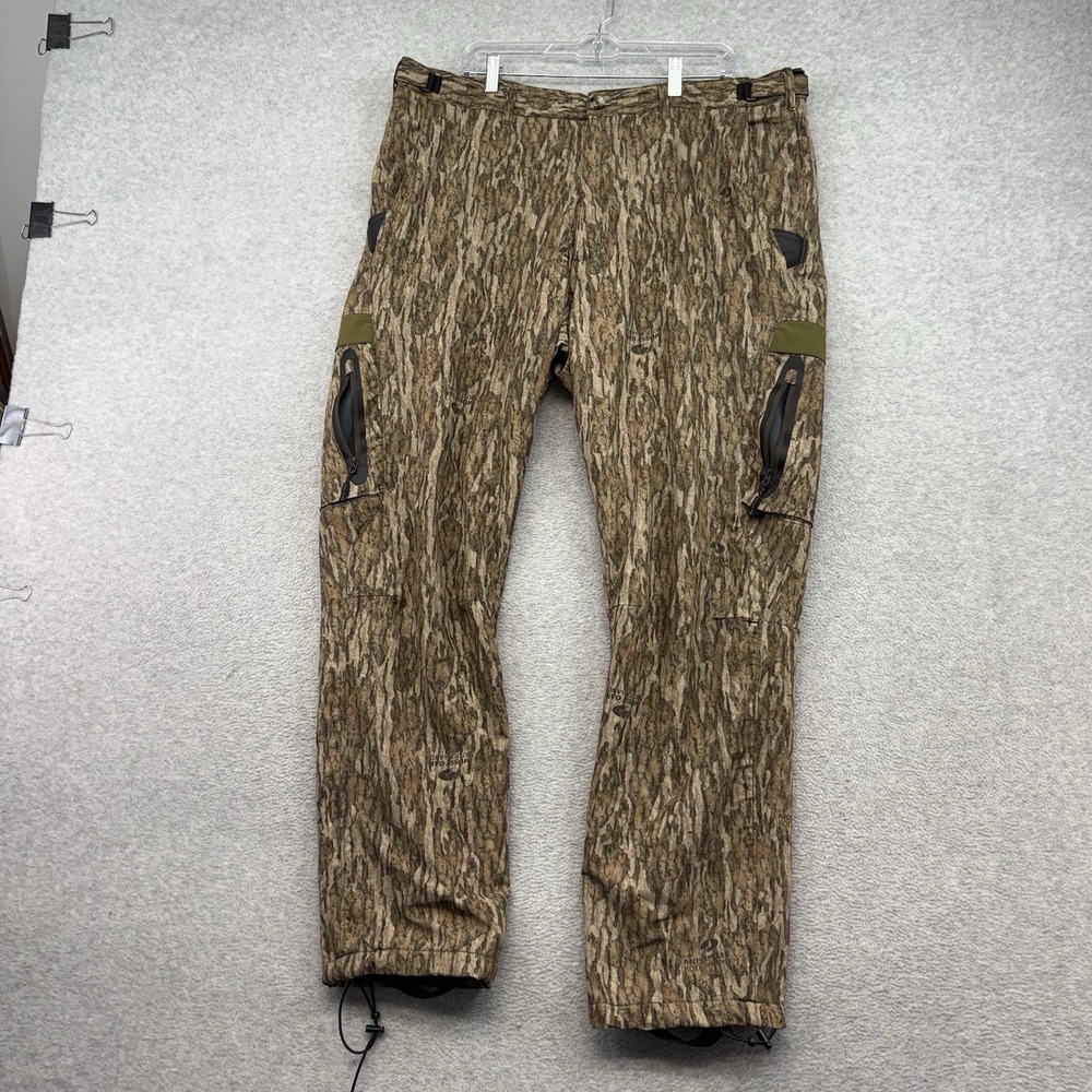 Drake Waterfowl Mossy Oak Bottomlands Fleece Lined Camo Hunting Pants XL Light